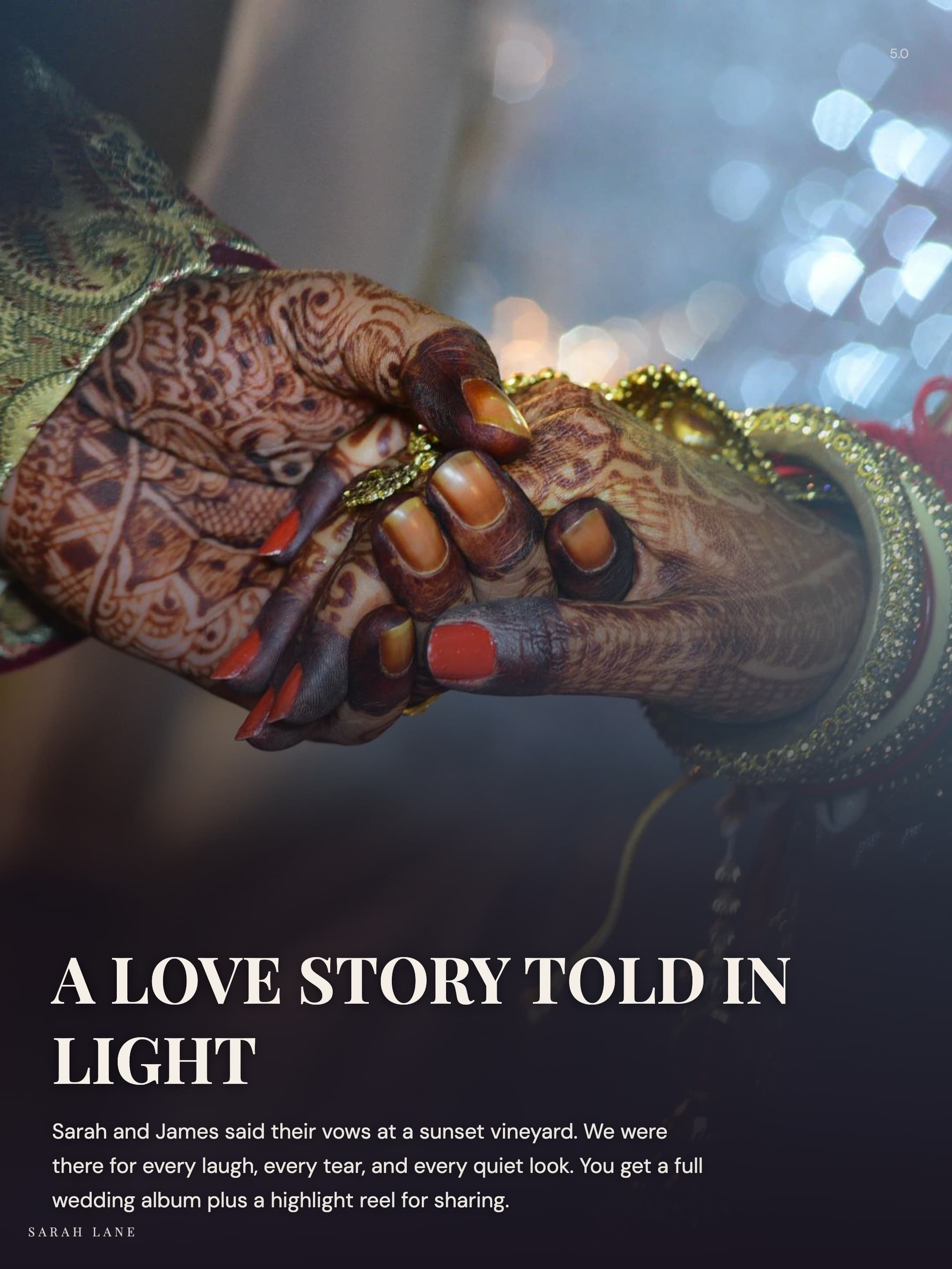 Wedding gallery social content sample